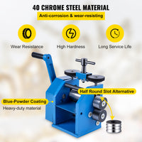 Manual Rolling Mill, Adjustable Press Thickness, Durable Construction