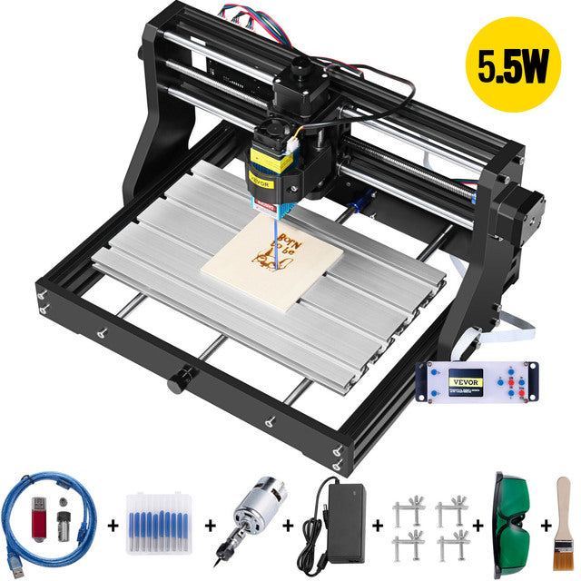 CNC Router Engraver, Laser Module, USB Port