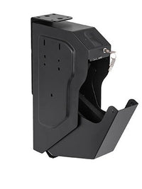 Biometrische pistoolkluis, capaciteit voor 120 vingers, wachtwoord invoer, stalen constructie.