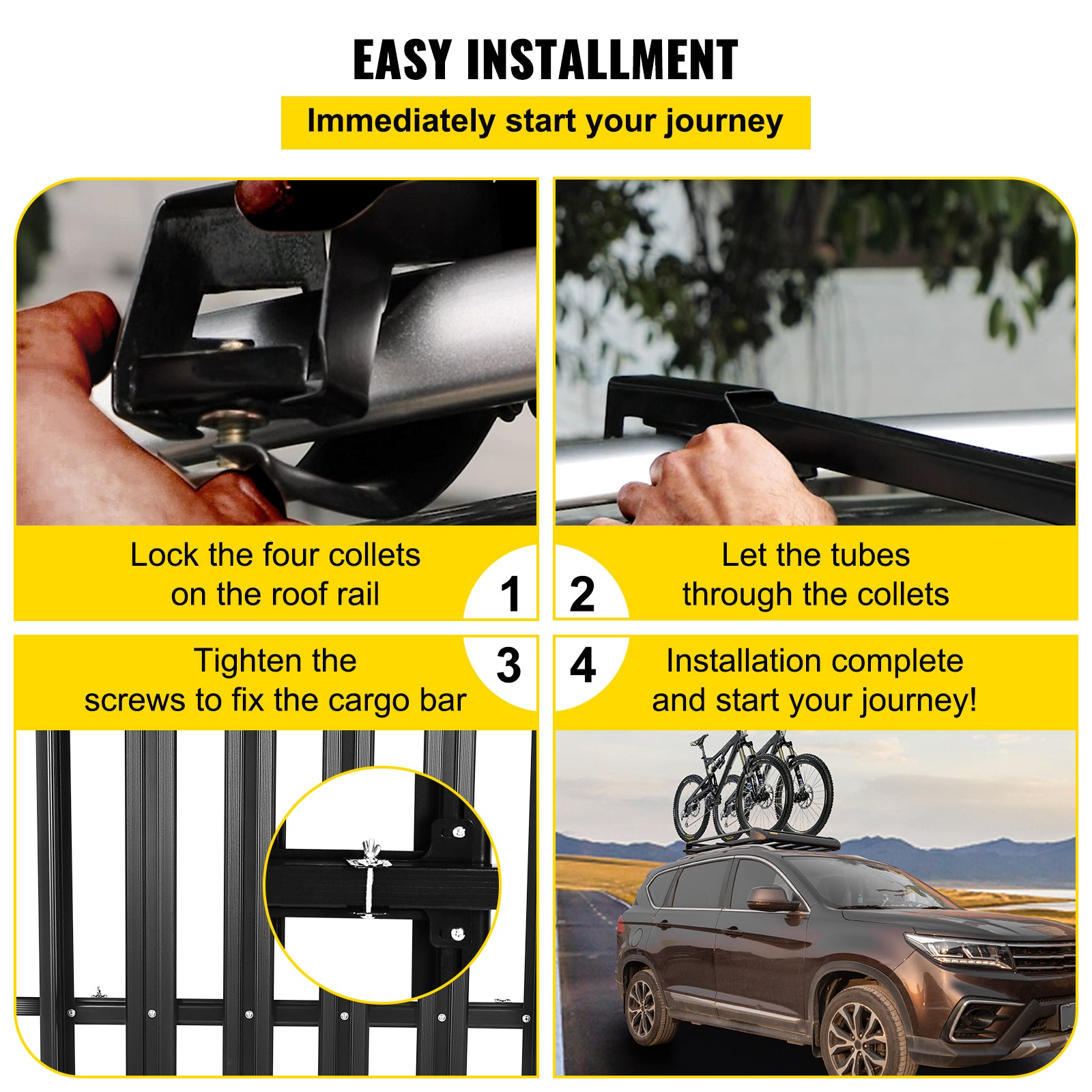 Heavy Duty Roof Rack, 100KG Capacity, Universal Fit